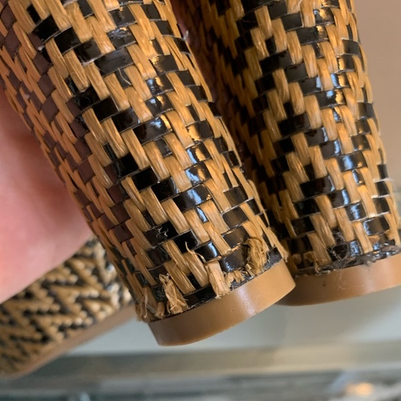 Schutz Wicker Nobuck Block Heel Platforms - Picture 12 of 13